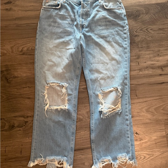 We The Free Light Blue Straight Leg Jeans - Picture 2 of 5